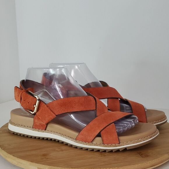 Sofft Fairbrook Women's Suede Sandals Sunset Orange Size 9 - Picture 1 of 8
